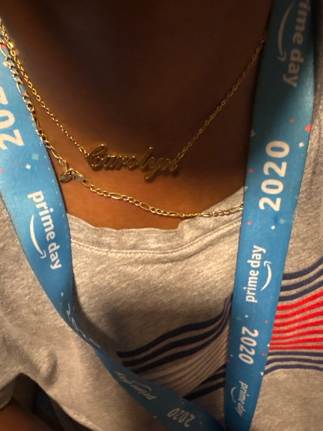 Customer photo review of LUX Name Necklace
