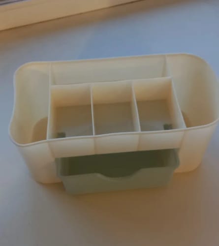 Customer photo review of Makeup Organizer with Drawer – Acrylic Brush and Lipstick Holder