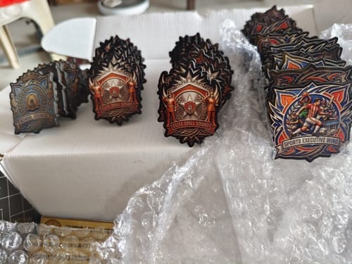 Customer photo review of Customized Magnetic Badge | Wear Your Brand