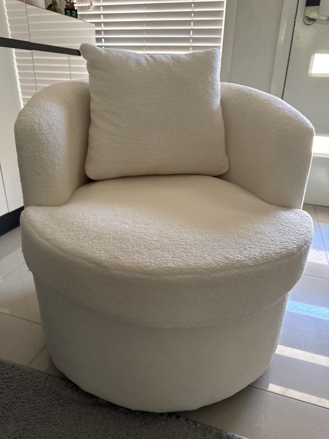 Customer photo review of Fleece Swivel Chair