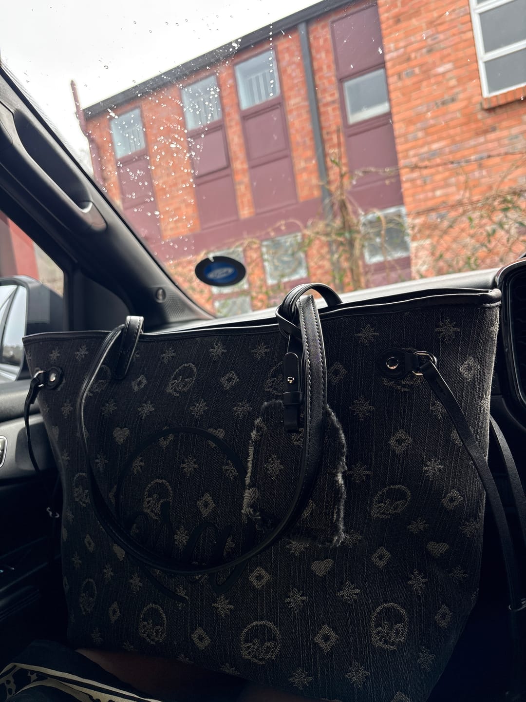 Customer photo review of Midnight Muse Denim Tote