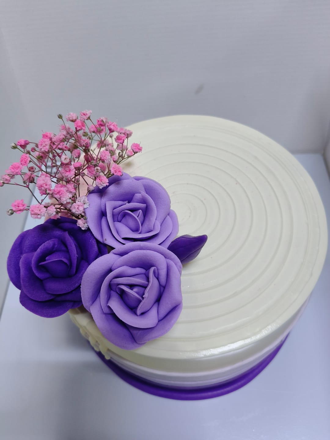 Customer photo review of Floral Ombre Cake