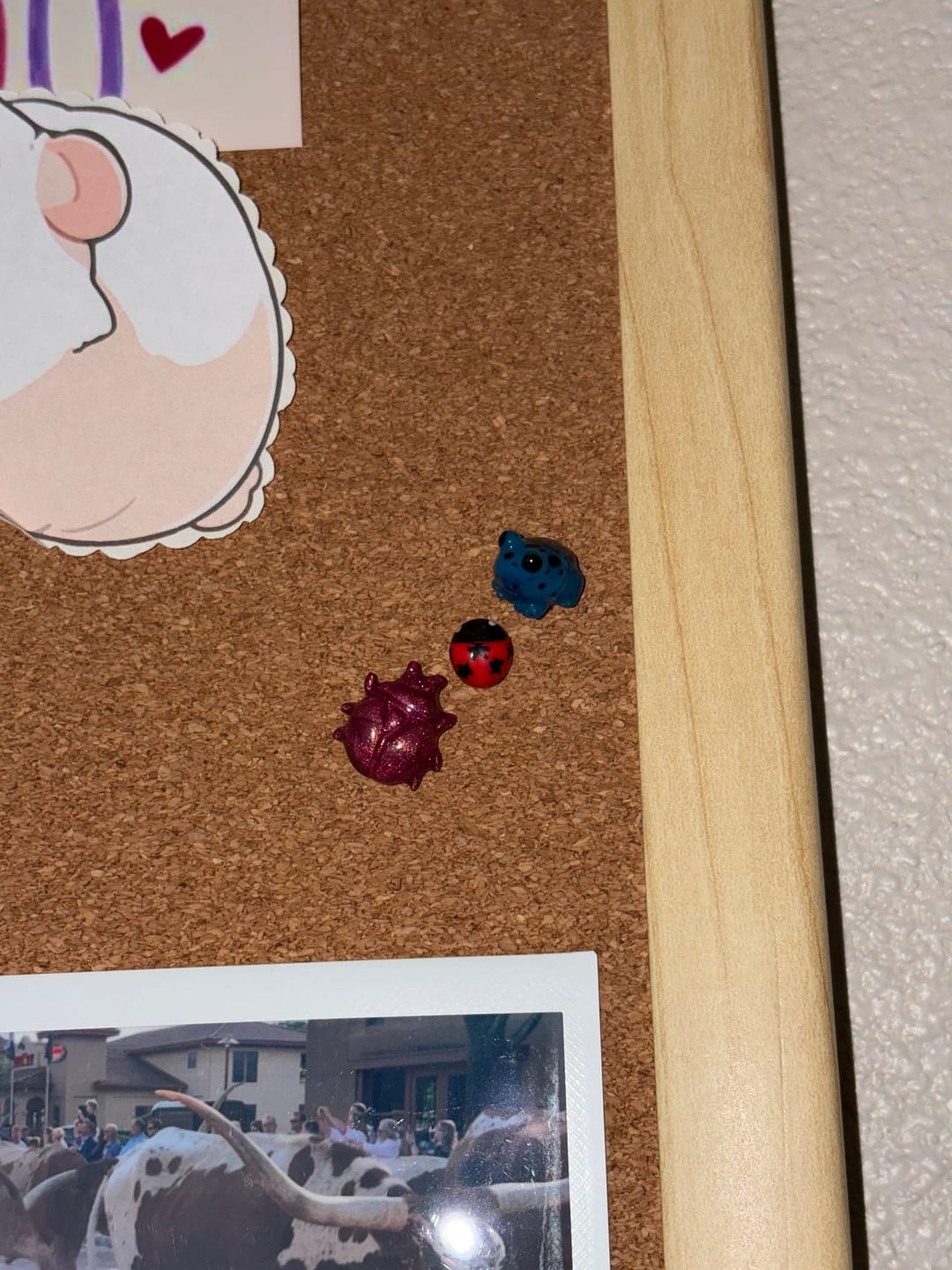 Customer photo review of Bug Tiny Companion Pins