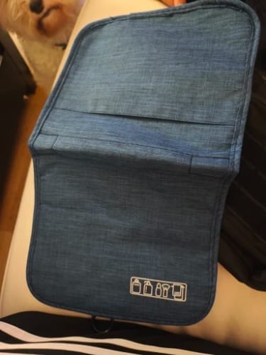 Customer photo review of Men's Toiletry Bag – Waterproof Hanging Travel Wash Pouch