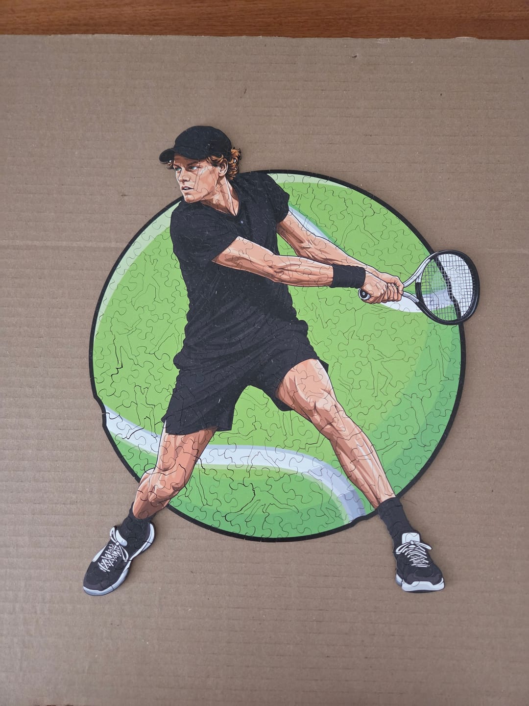 Customer photo review of Jannik Sinner - Wooden Puzzle