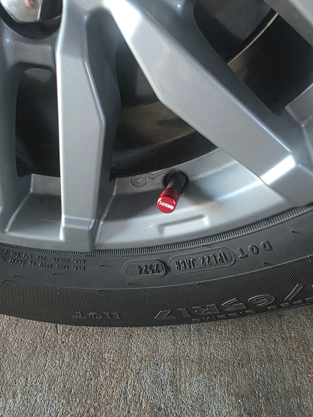 Customer photo review of 80Eighty® Red Valve Stem Caps