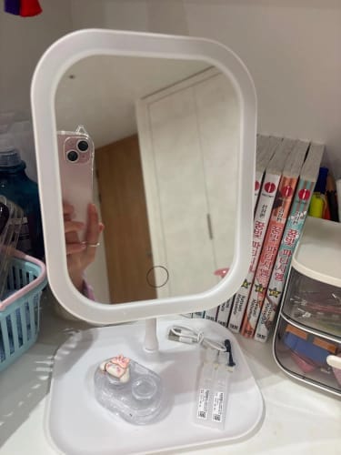 Customer photo review of LED Vanity Mirror – Touch Control Desktop Dressing Mirror
