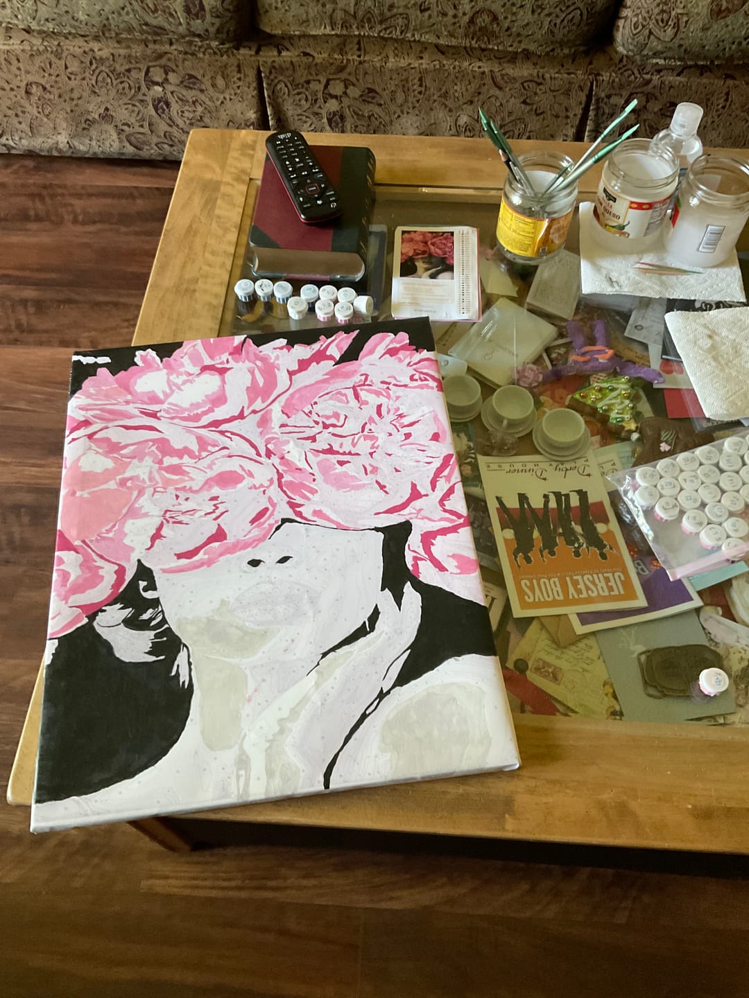 Customer photo review of Noir Woman | Paint by Numbers