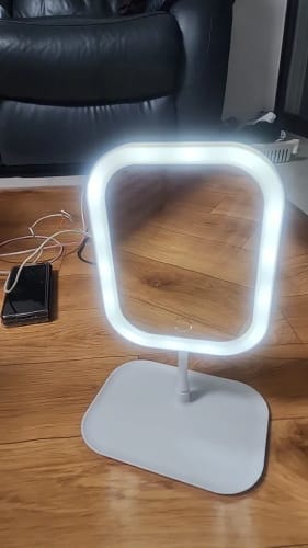 Customer photo review of LED Vanity Mirror – Touch Control Desktop Dressing Mirror