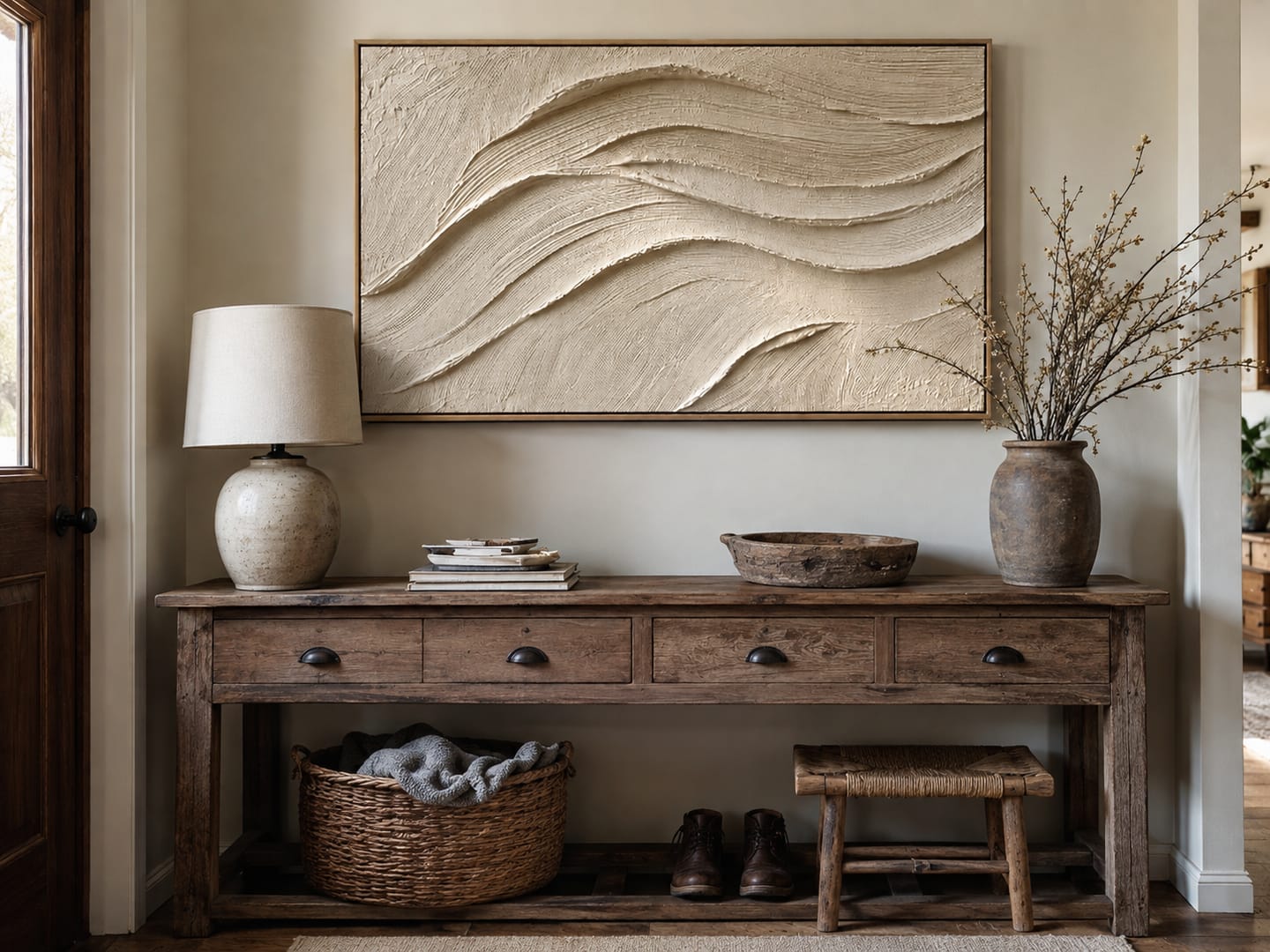Customer photo review of Soft Wave-Textured Abstract Painting