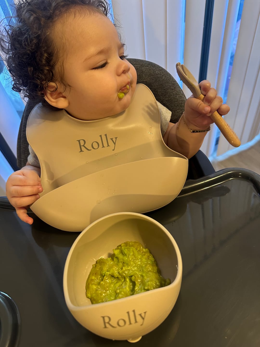 Customer photo review of Noah + Nori™ Personalized Baby Feeding Set