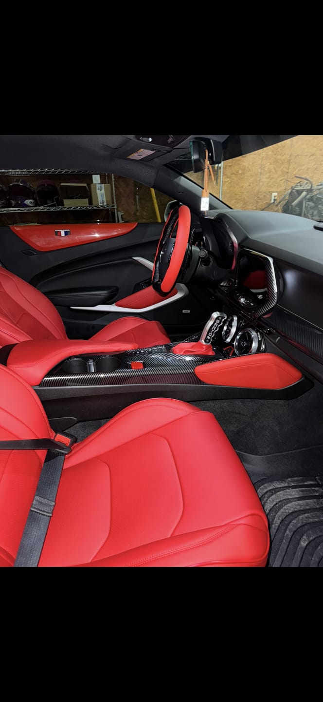 Customer photo review of 6th Gen Camaro Coupe Custom Leather Seat Covers