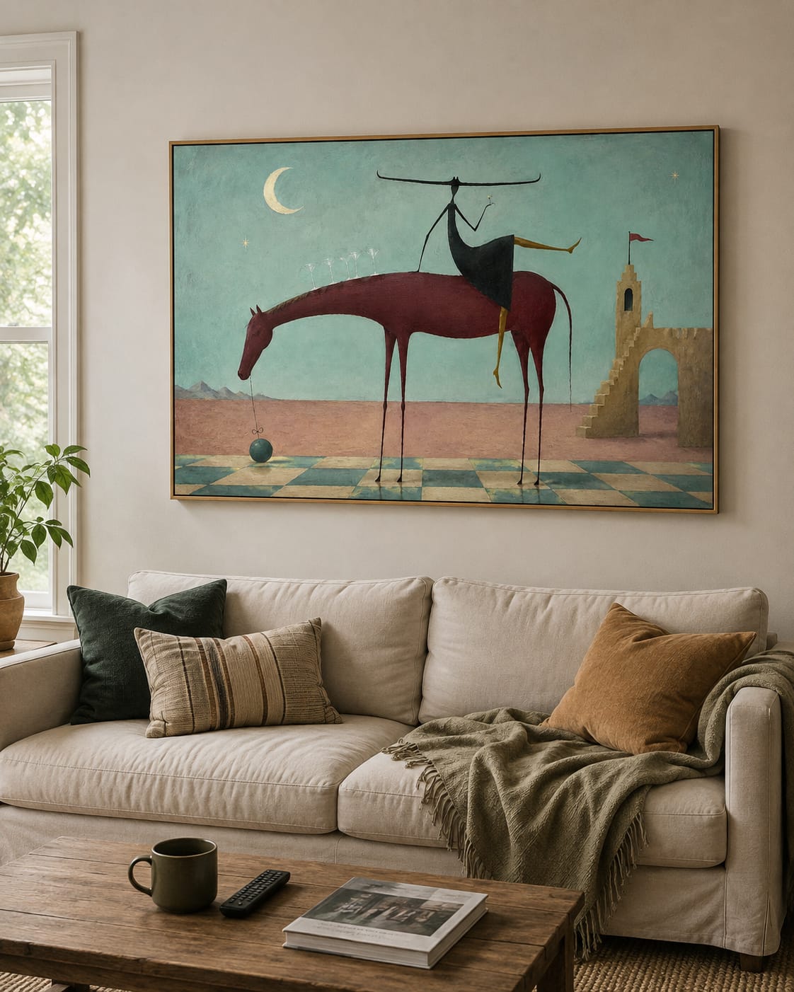 Customer photo review of Moonlit Rider-Horse Painting