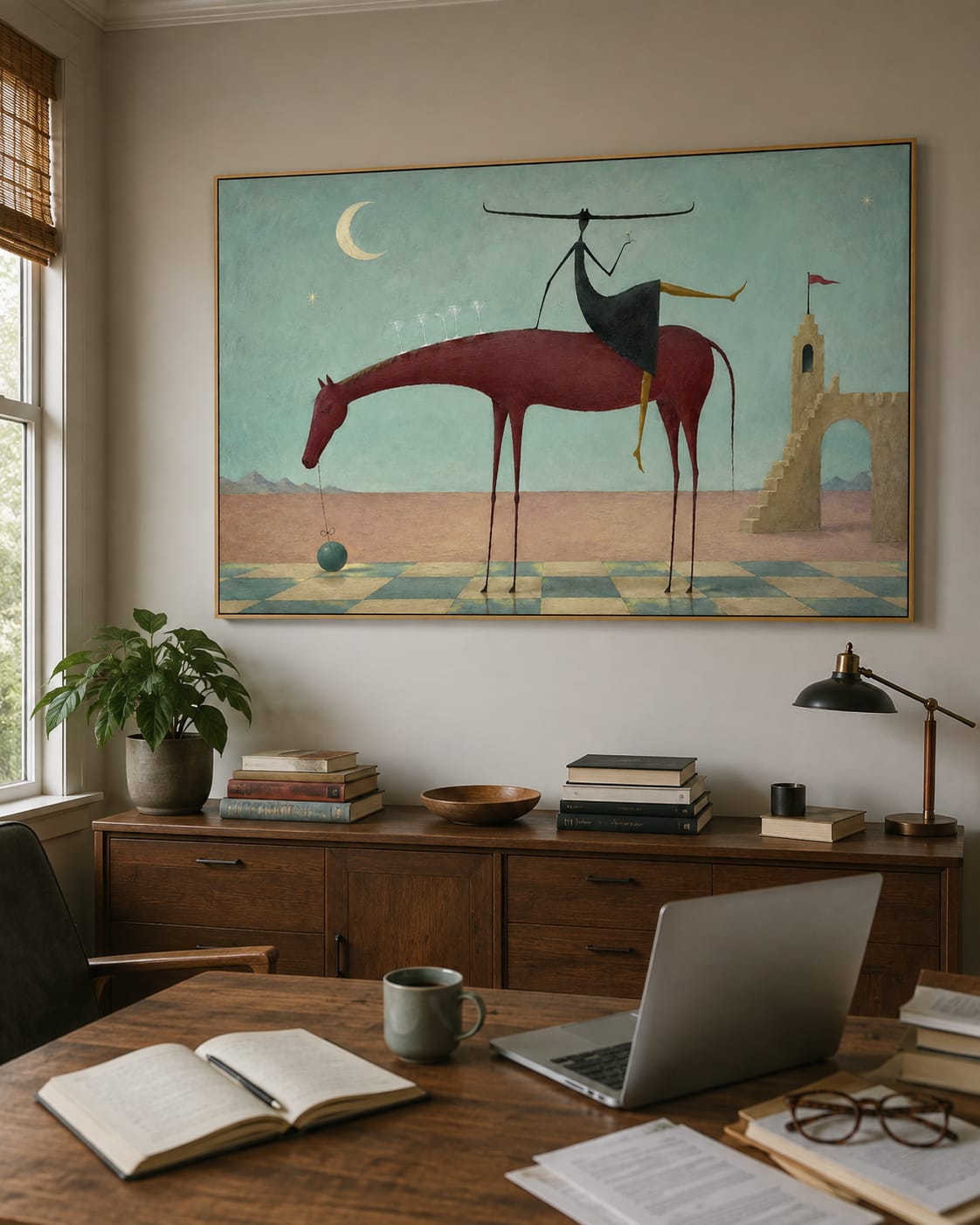 Customer photo review of Moonlit Rider-Horse Painting