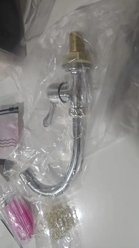 Customer photo review of Cold Water Kitchen Faucet - LEENKEA Stainless Steel
