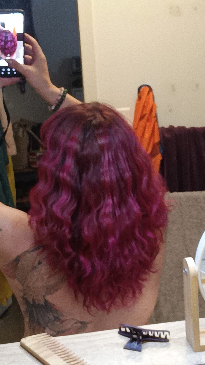 Customer photo review of Mattie Special Pink - Vegan Semi-Permanent Direct Dye Hair Color Cream 210 ml