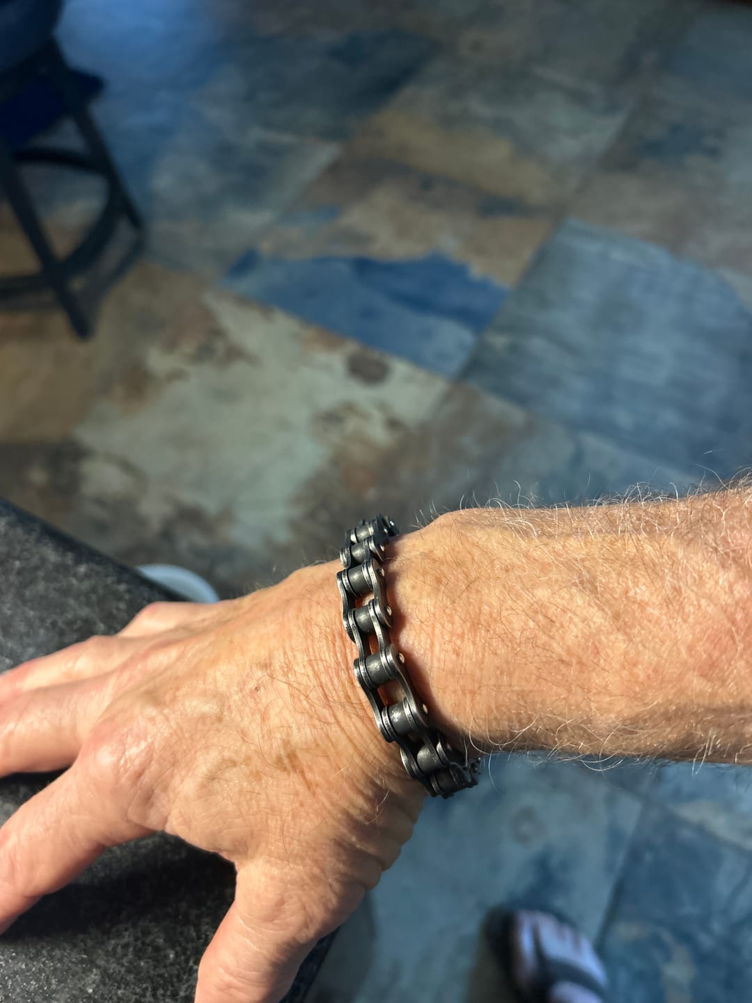Customer photo review of Cycolinks 10mm Retro Rustic Silver Bike Chain Bracelet
