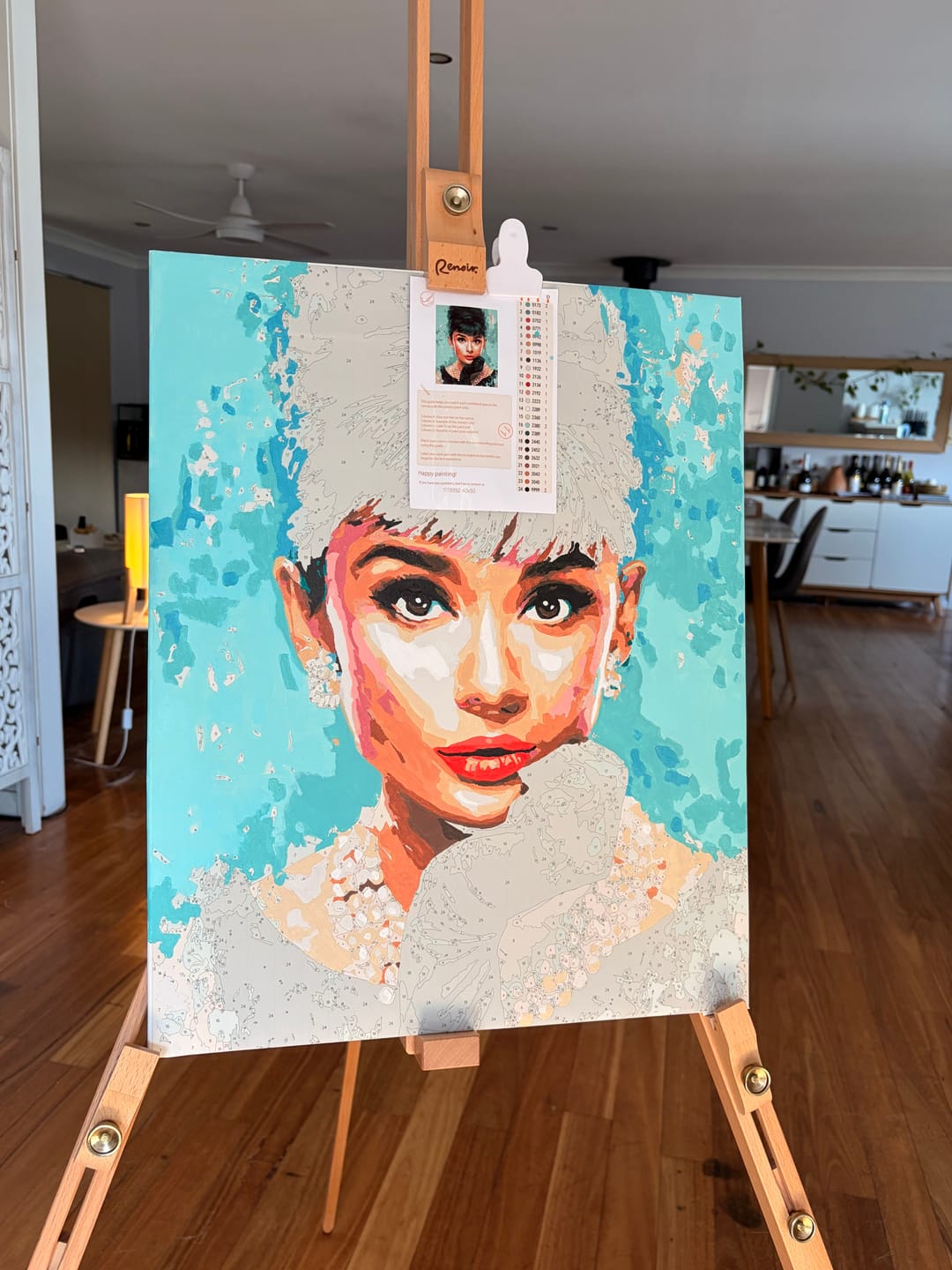 Customer photo review of Expressive Audrey | Paint by Number
