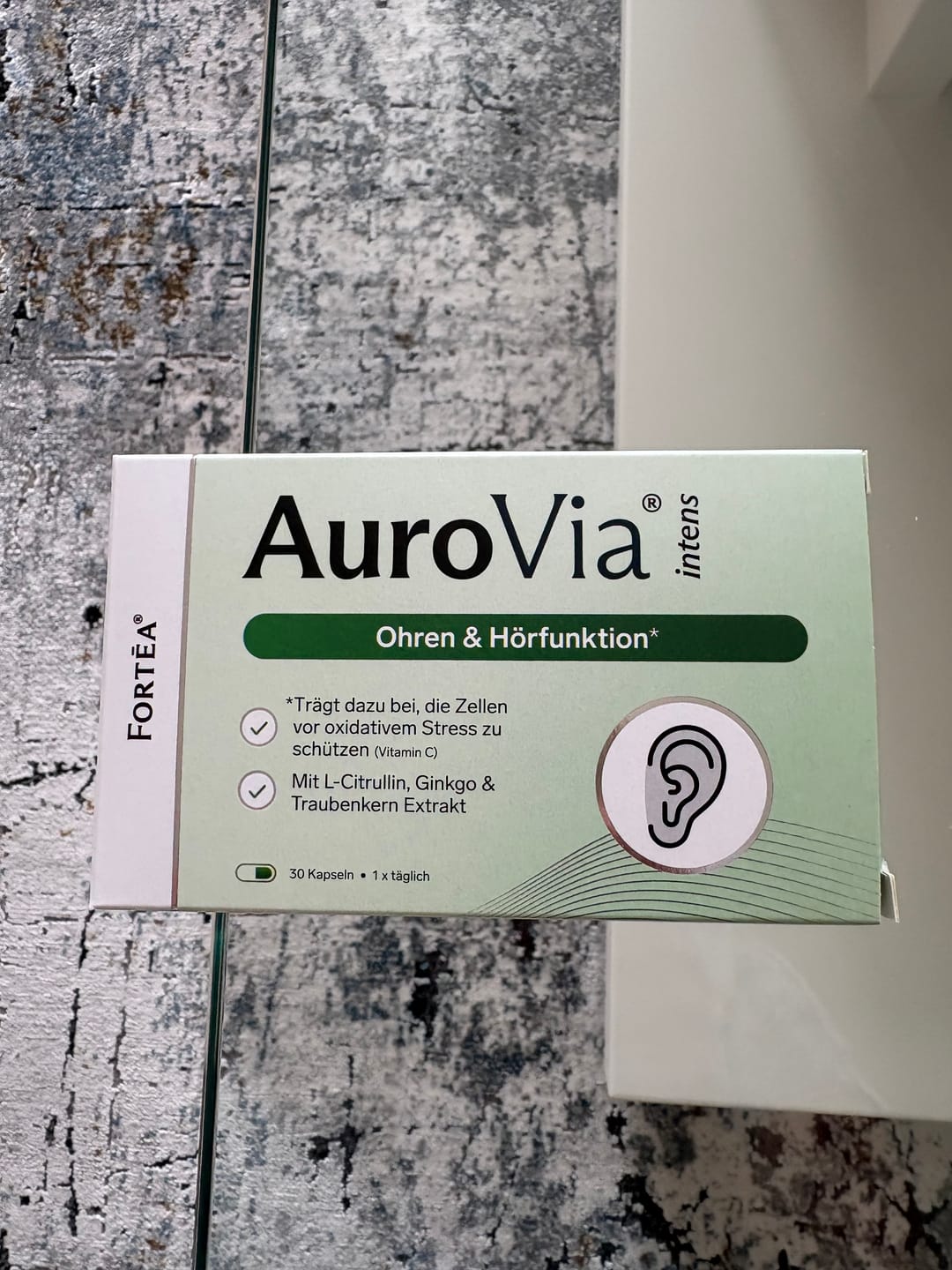 Customer photo review of AuroVia® intens – Ohren & Hörfunktion