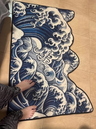Customer photo review of Wave Pattern Floor Mat - Soft Anti-Slip Home Rug