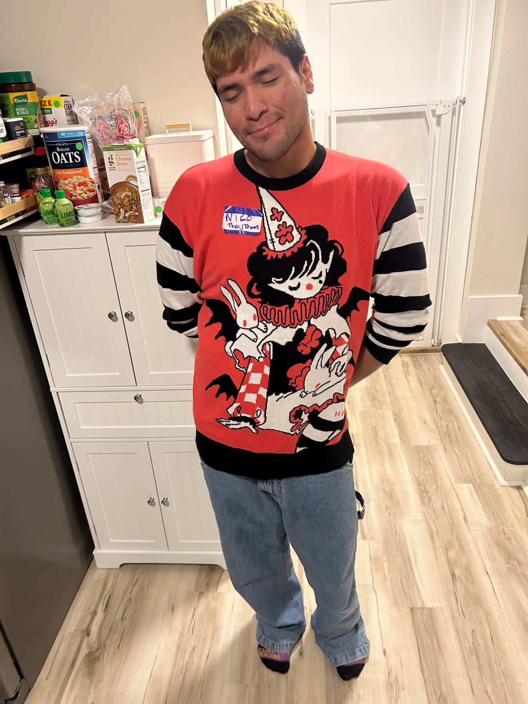 Customer photo review of Vampire Clown Sweater
