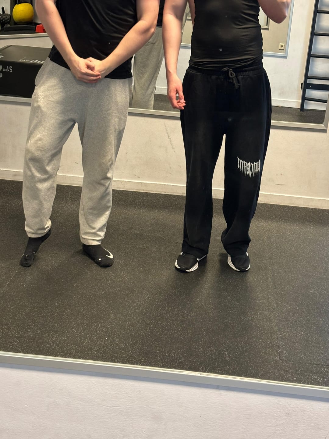 Customer photo review of UC022 Envy Straight Cut Joggers - Black Wash