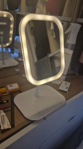 Customer photo review of LED Vanity Mirror – Touch Control Desktop Dressing Mirror