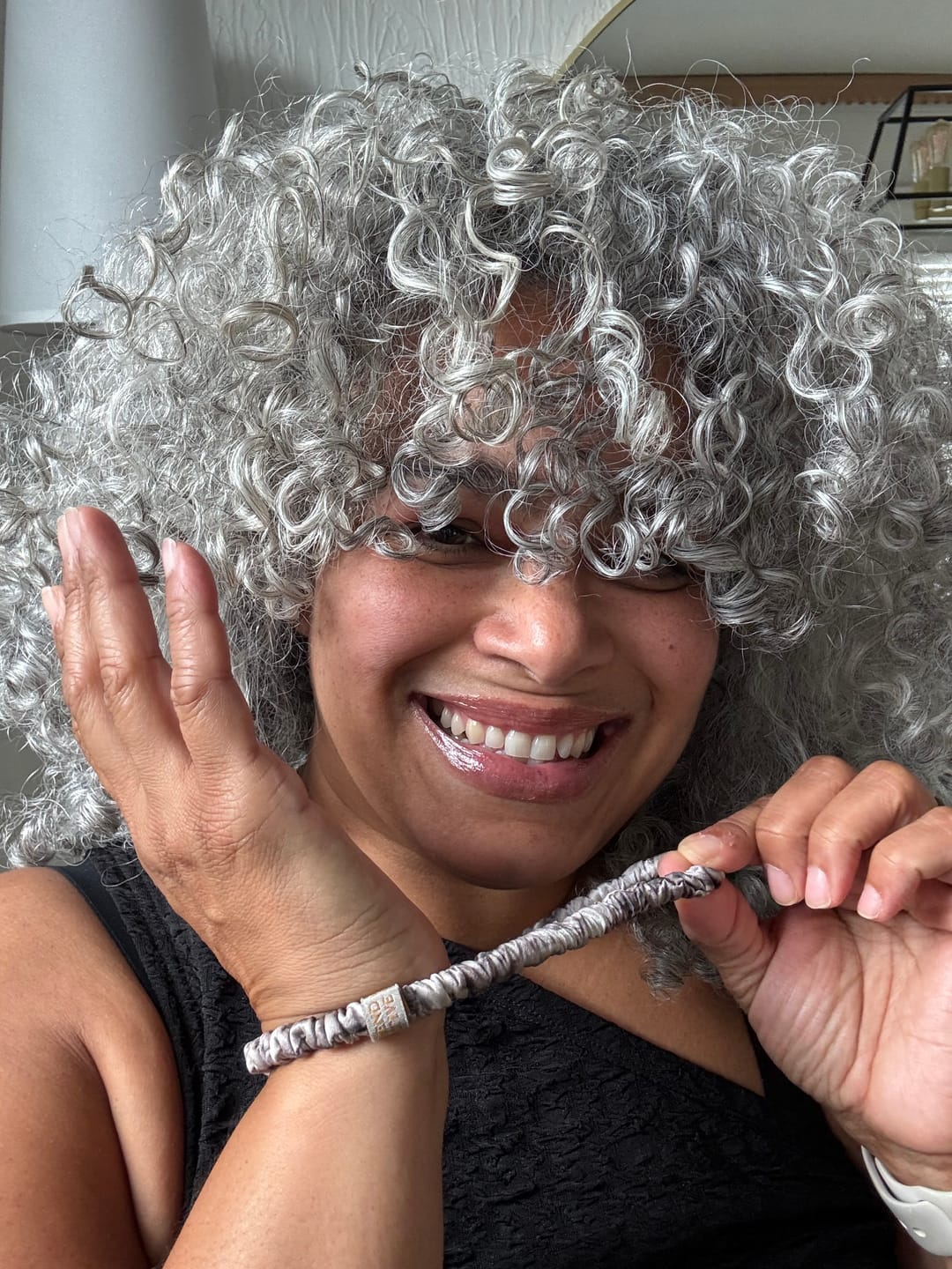 Customer photo review of Hair Match Silk Scrunchies