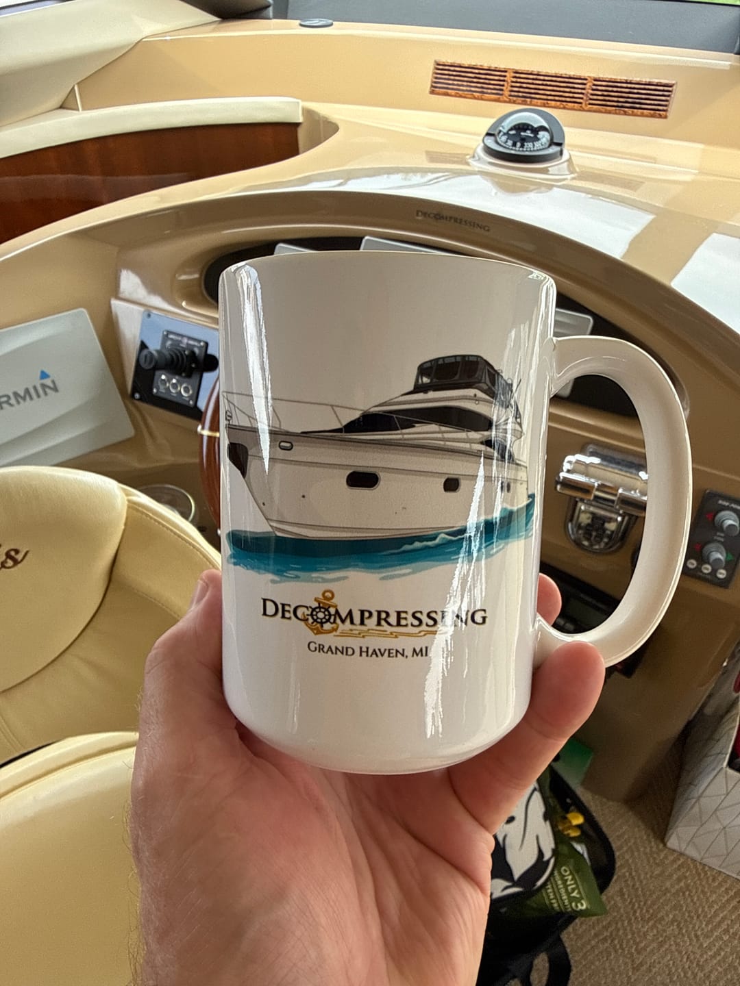 Customer photo review of Custom Boat Mugs