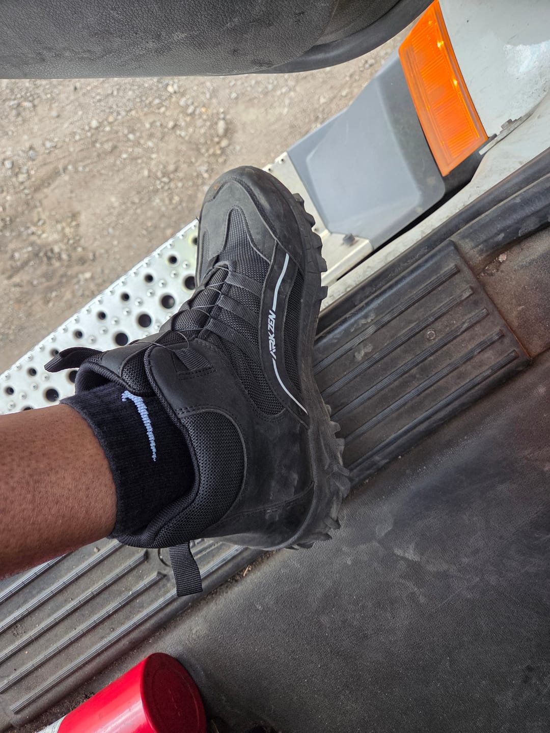 Customer photo review of Lightweight Composite Toe Work Boots Slip Resistant