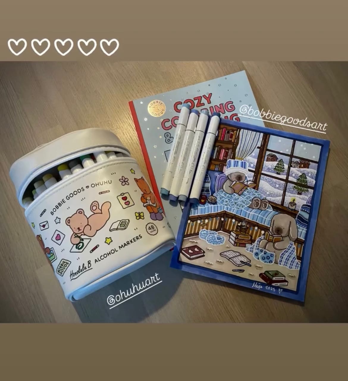 Customer photo review of Ohuhu Honolulu 48 Pastel Colors Dual Tips Alcohol Art Markers-Sweetness (New Color Codes)