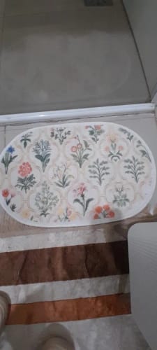 Customer photo review of Floral Welcome Mat - Graphic Anti-Slip Small Mat