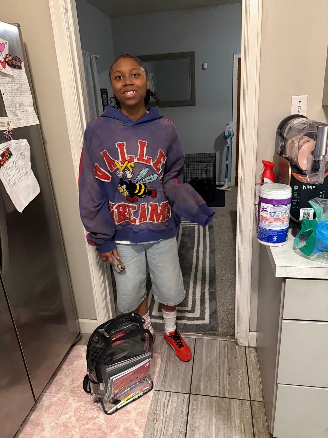 Customer photo review of Vale Forever Anthem Pullover Hoodie Blue