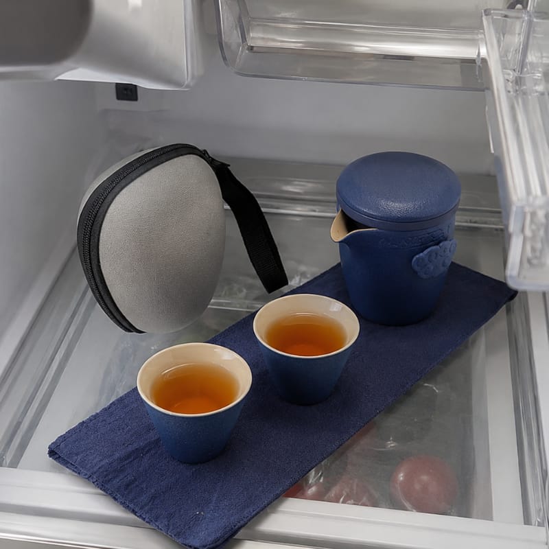 Customer photo review of Takumi Portable Black Pottery Kung Fu Tea Set