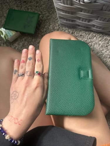 Customer photo review of Travel Jewelry Box – Portable Leather Organizer Case