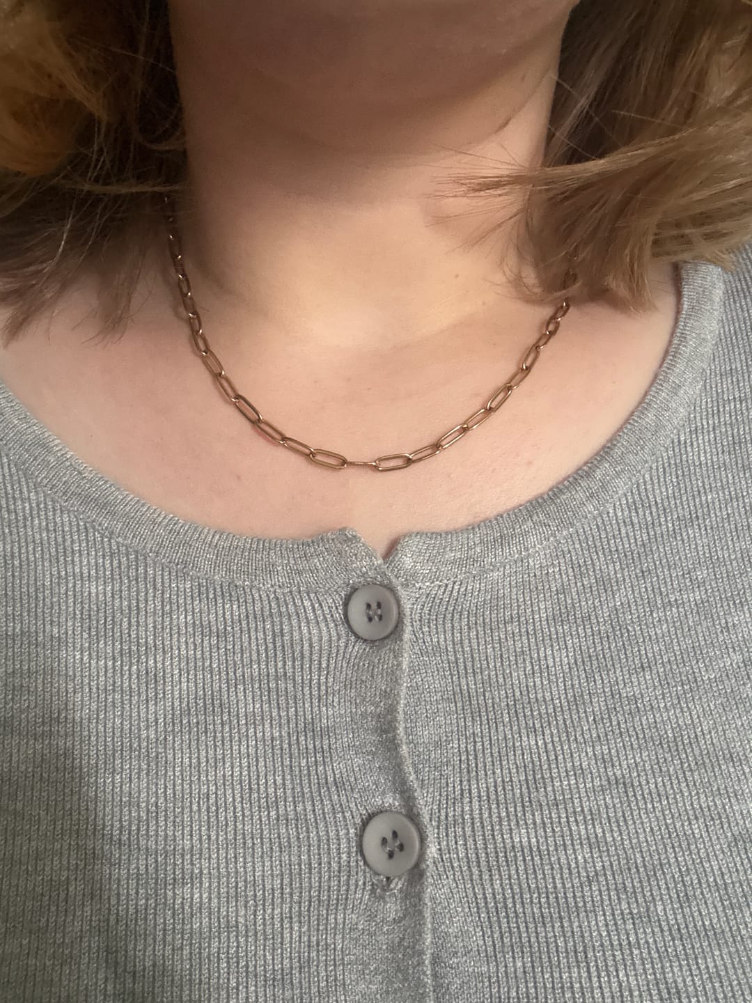 Customer photo review of Paperclip Necklace