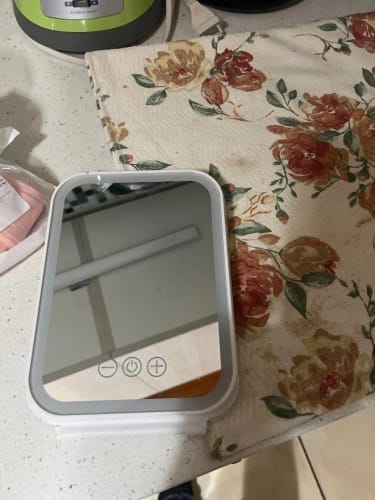 Customer photo review of LED Makeup Mirror – Dimmable Folding Vanity Mirror