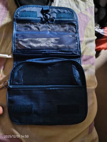 Customer photo review of Men's Toiletry Bag – Waterproof Hanging Travel Wash Pouch