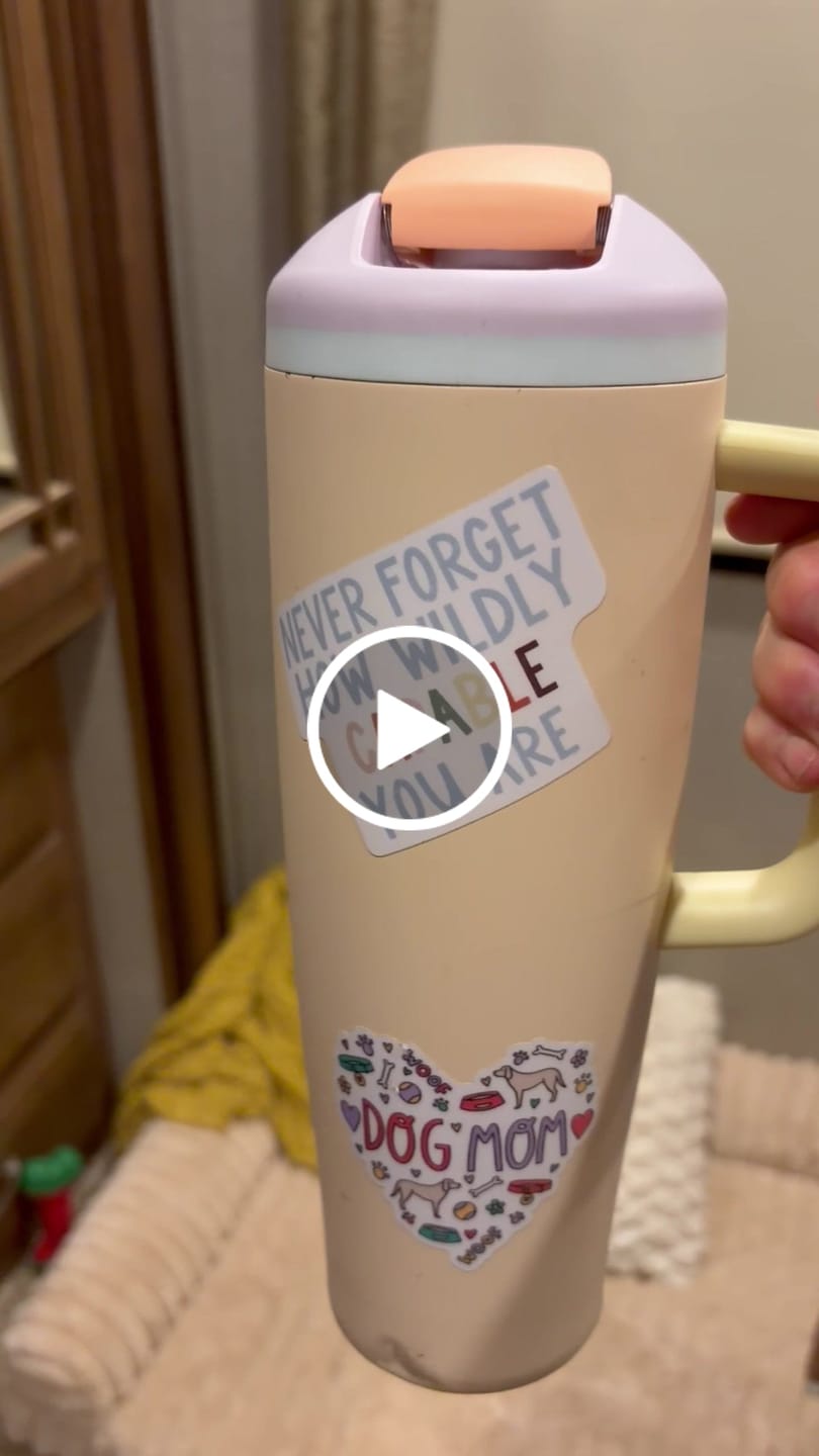 Customer video review of Dog Mom Heart Sticker