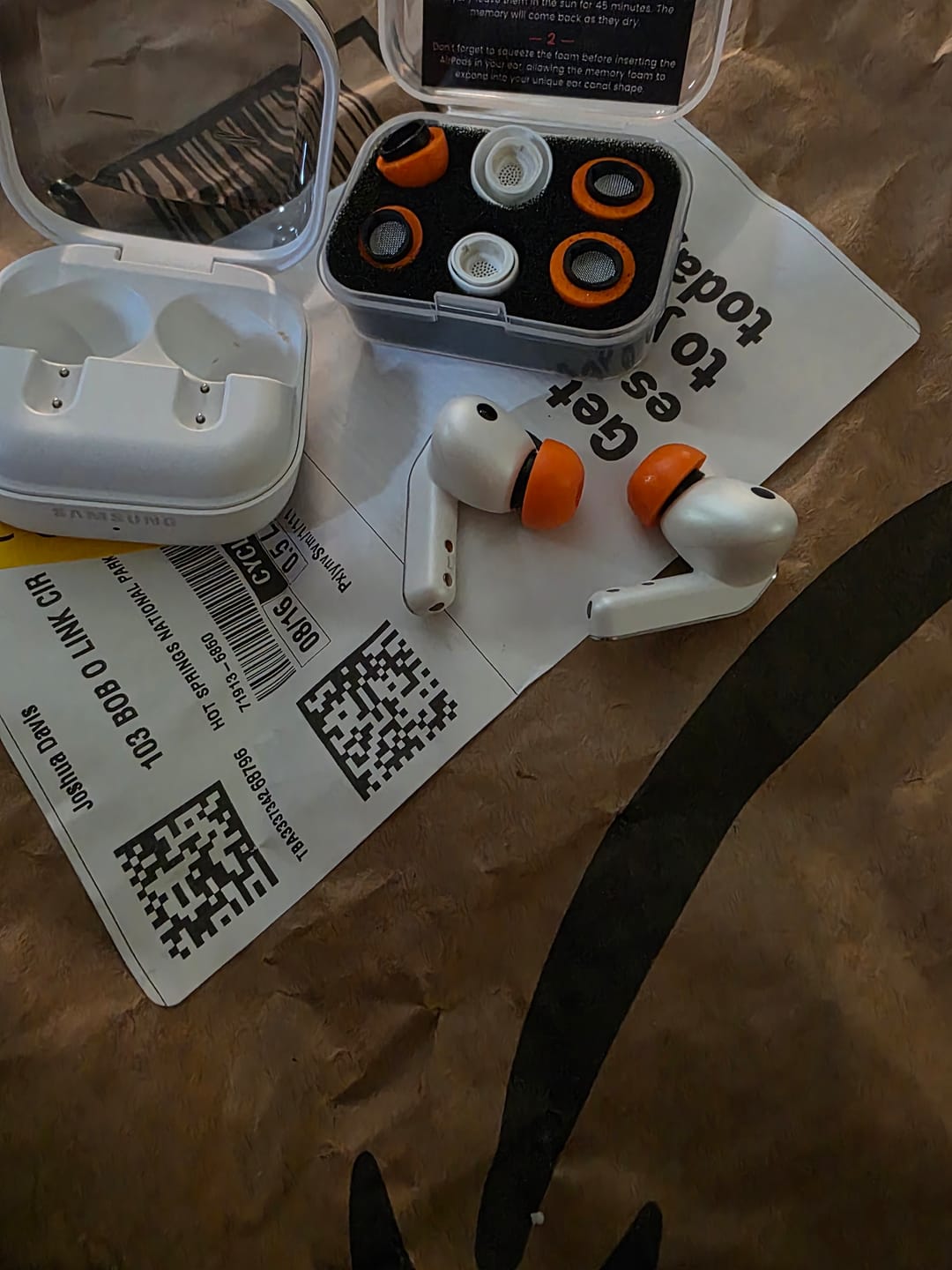 Customer photo review of Galaxy Buds Pro 3 & 4 Memory Foam Ear Tips - WC TipZ Galaxy