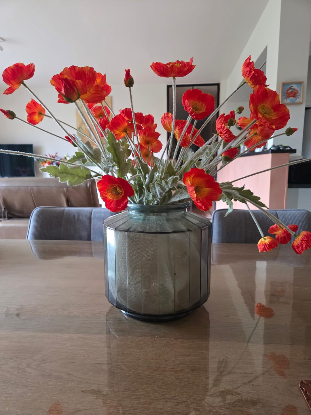 Customer photo review of Zijden Klaprozen - Oranje