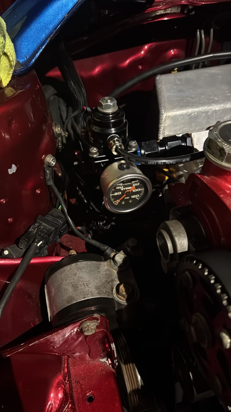 Customer photo review of Fluidworks 1-6 gpm Fuel Pressure Regulator 35-70 psi 180 Degree Fittings