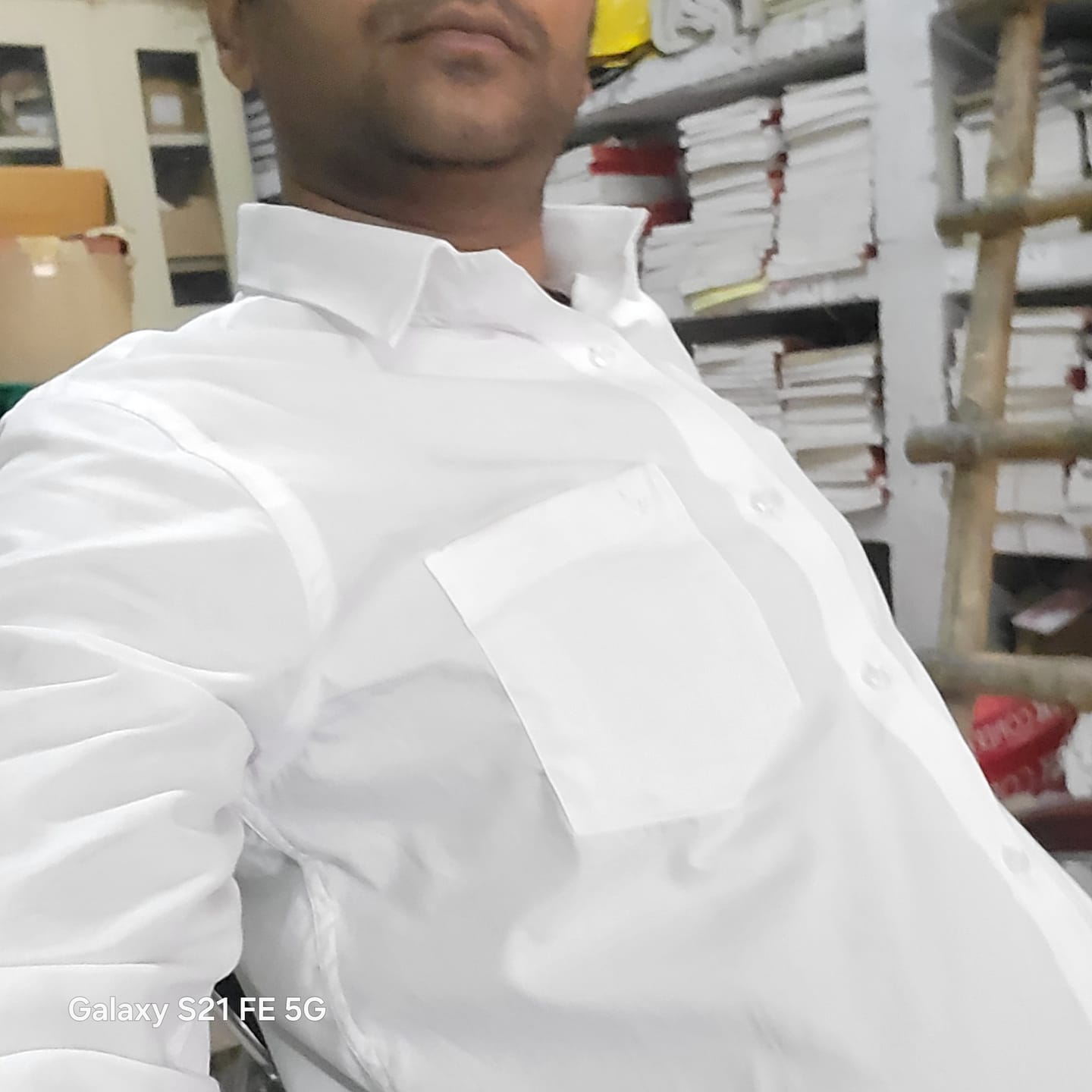 Customer photo review of Double Delight White Shirts - 2 Pcs Combo Pack
