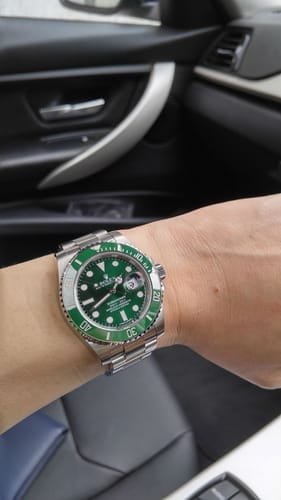 Customer photo review of Submariner Date Automatic Diver Watch Unidirectional Bezel Design