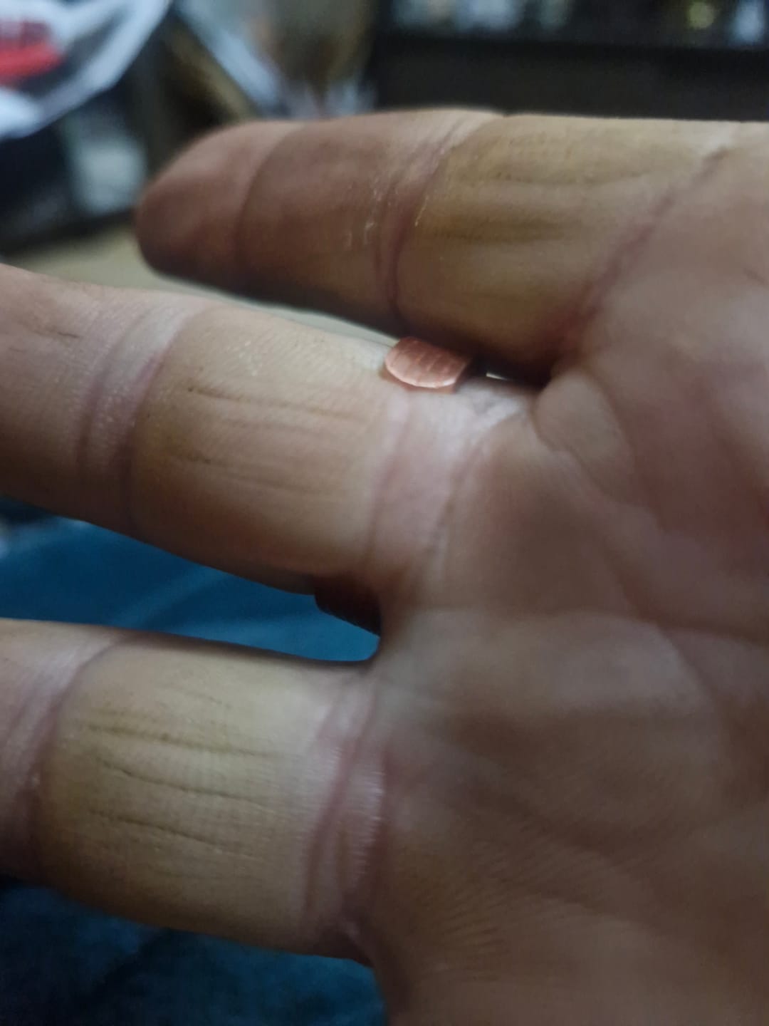 Customer photo review of Mens Adjustable Copper Magnetic Ring