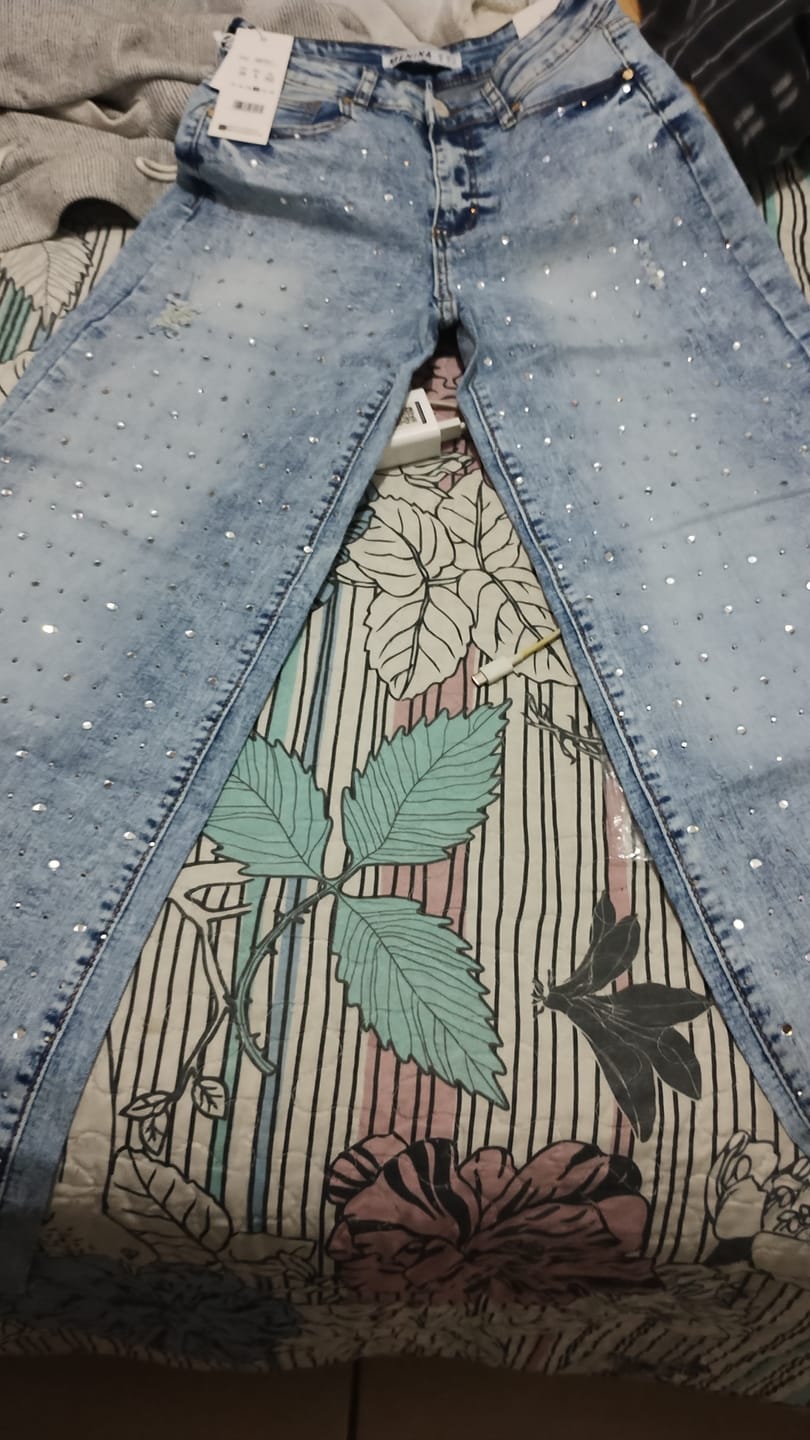 Customer photo review of MB7007 (C5) | Wide Leg Celeste Jaspeado Brillos | Menina