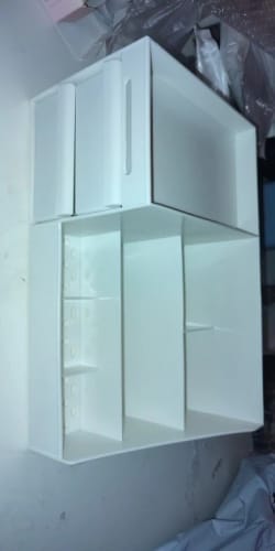 Customer photo review of Makeup Storage Drawer – Plastic Desktop Cosmetics Shelf