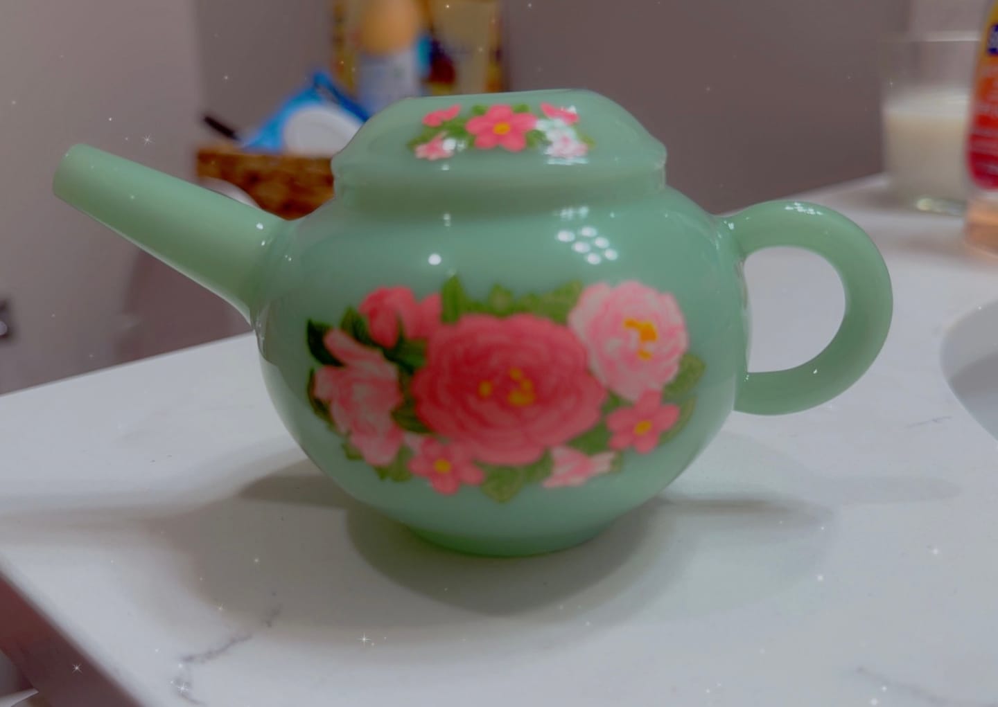 Customer photo review of JADE FLORAL TEAPOT PIPE