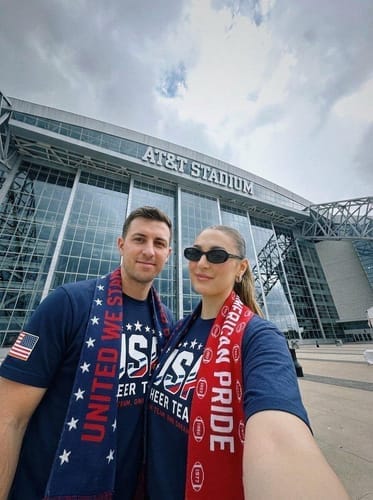 Customer photo review of USA Fan Gear Combo – T-Shirt, Cap & Scarf