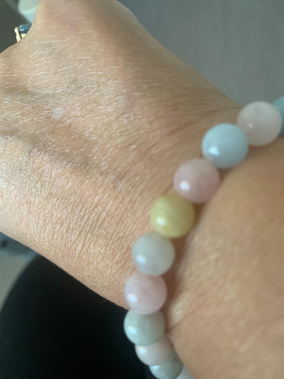 Customer photo review of Bracelet en Morganite A+
